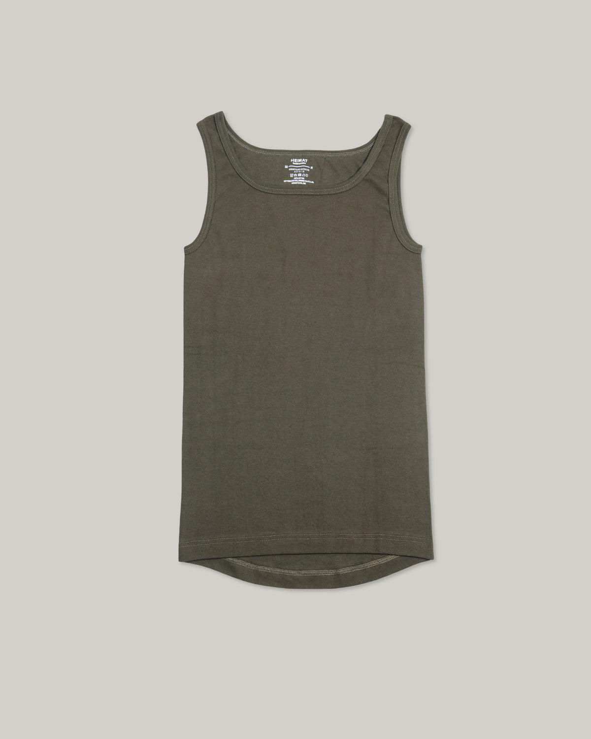 HEIMAT FINE RIB COTTON VEST - MILITARY GREEN