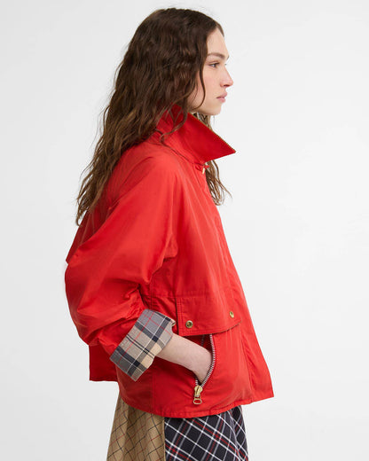 BARBOUR MACKWORTH CASUAL JACKET - VERMILLION
