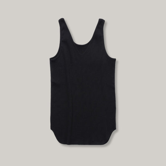 LENO BACK TO FRONT TANK TOP - BLACK