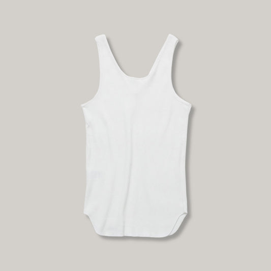 LENO BACK TO FRONT TANK TOP - WHITE