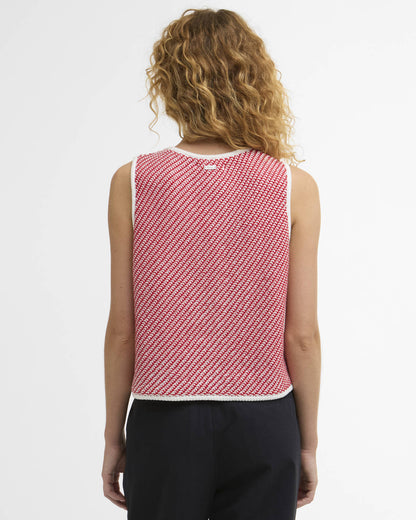 BARBOUR AMANDA KNITTED VEST - POPPY RED