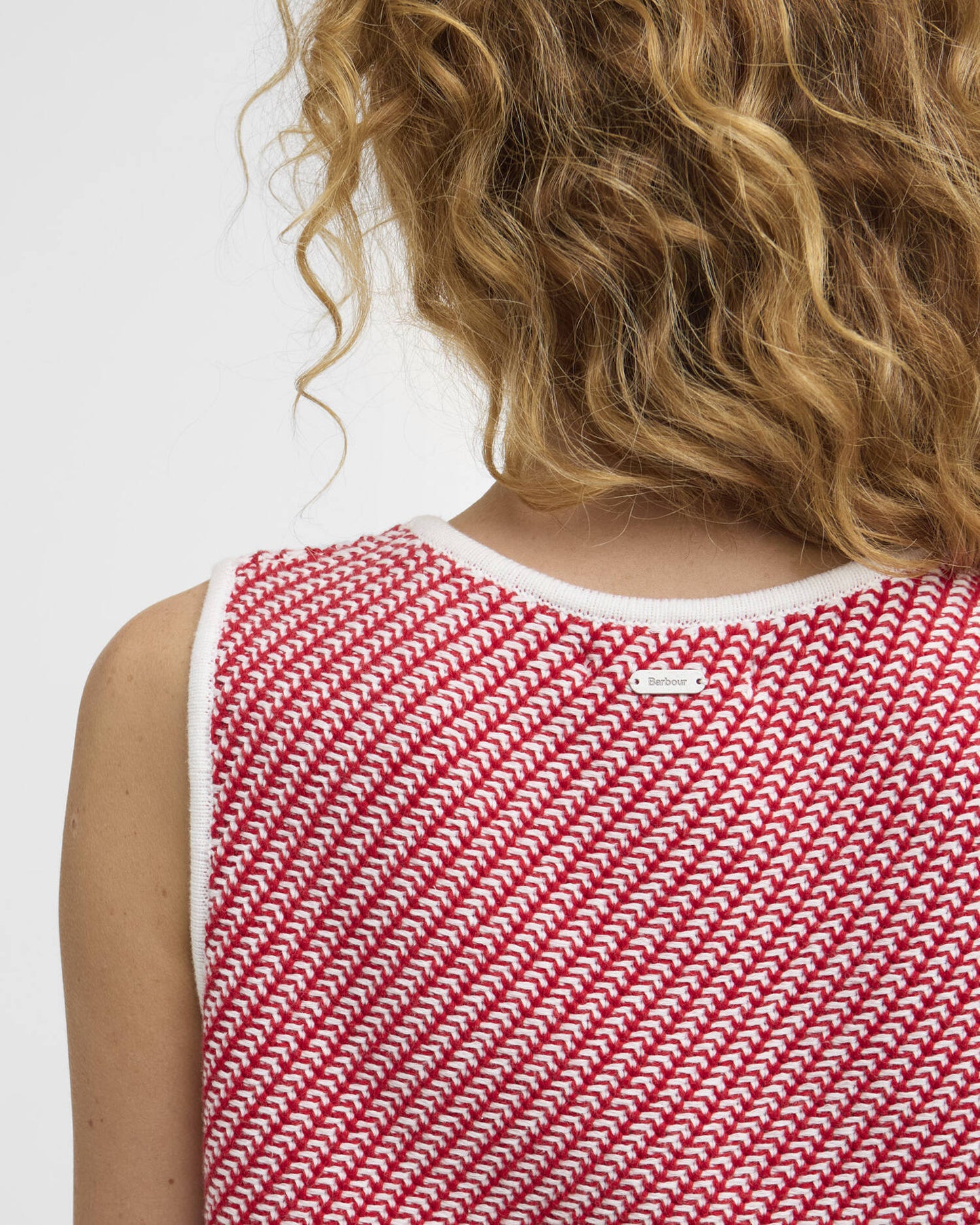 BARBOUR AMANDA KNITTED VEST - POPPY RED