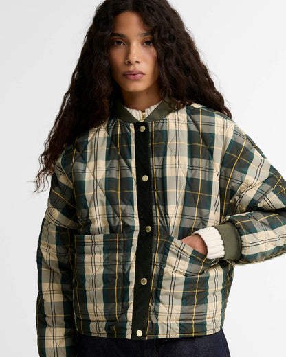 BARBOUR RAVENSHILL REVERSIBLE QUILTED JACKET - OLIVE/FERN/ANCIENT