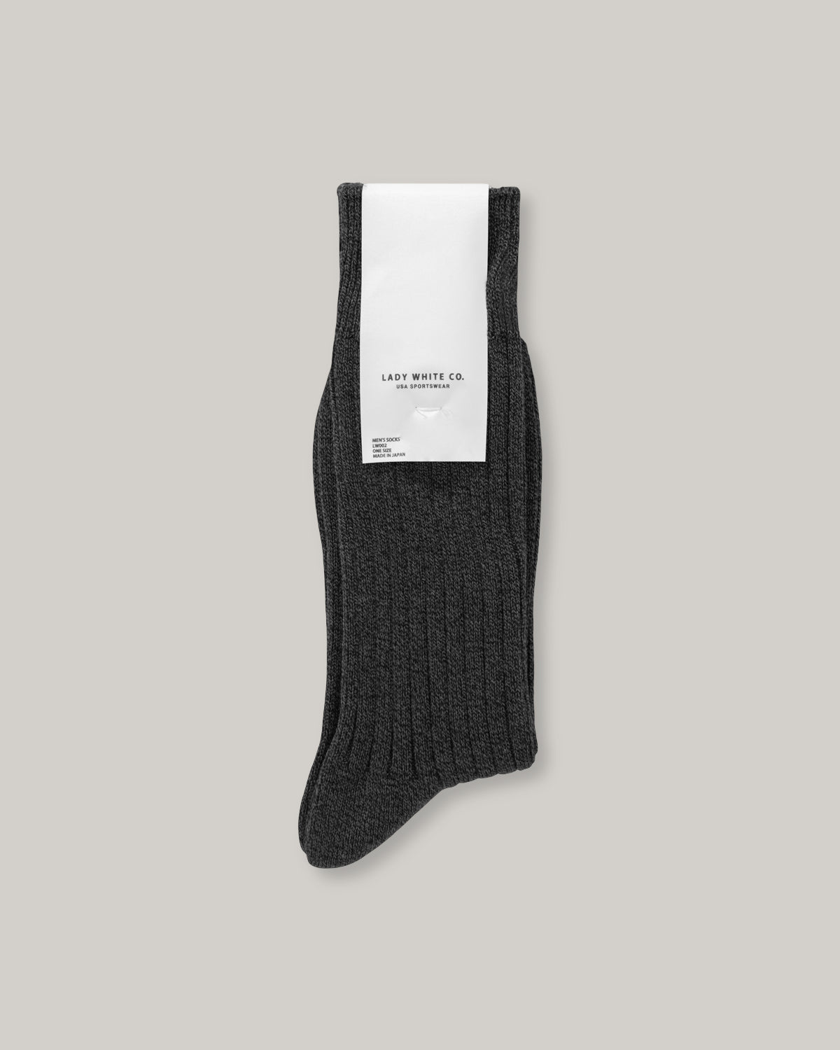 LADY WHITE CO.  LW-C SOCK - BLACK MELANGE