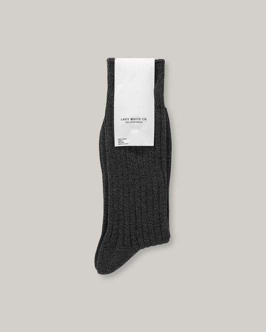 LADY WHITE CO.  LW-C SOCK - BLACK MELANGE