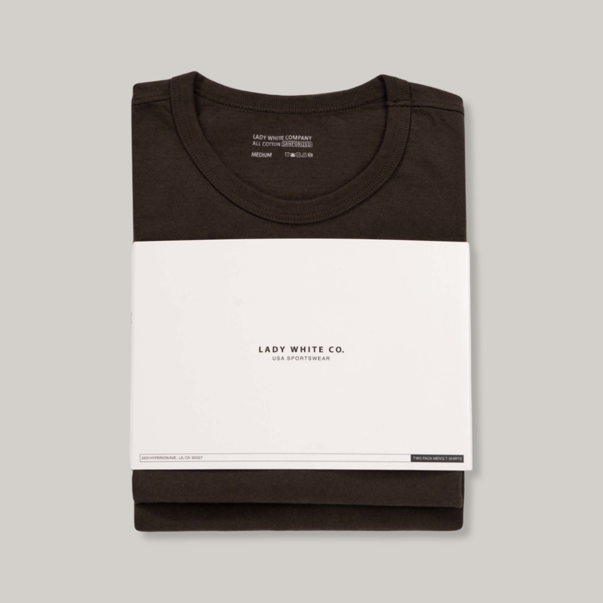 LADY WHITE CO. TEE 2 PACK - BLACK OLIVE