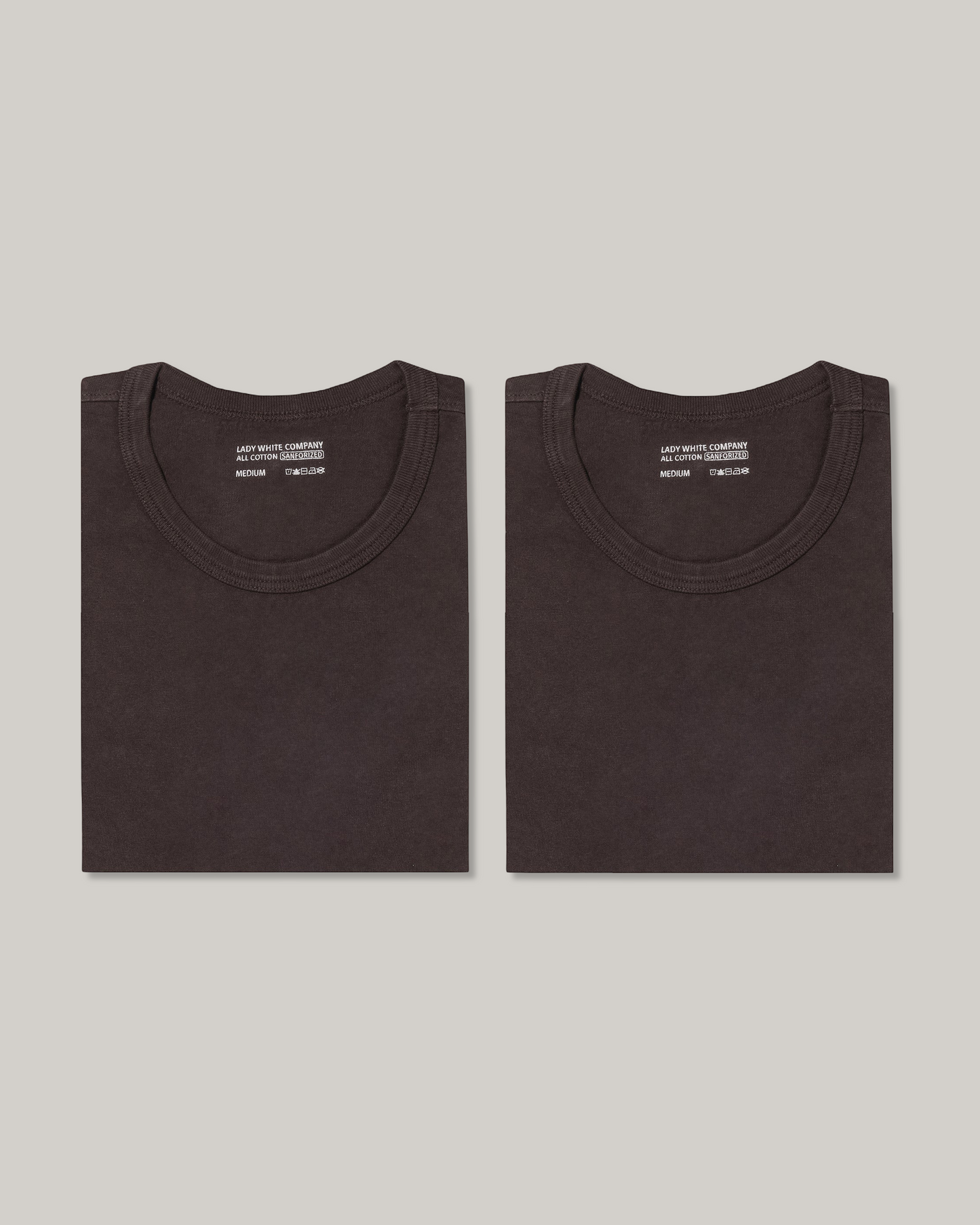 LADY WHITE CO. TEE 2 PACK - BLACK MUSHROOM