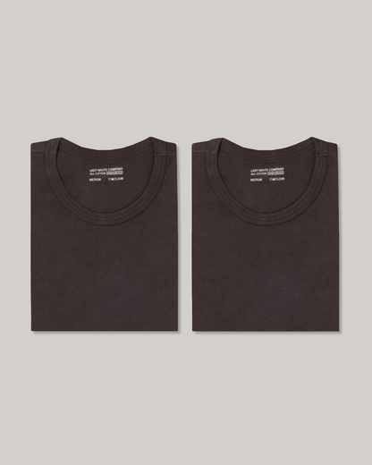 LADY WHITE CO. TEE 2 PACK - BLACK MUSHROOM