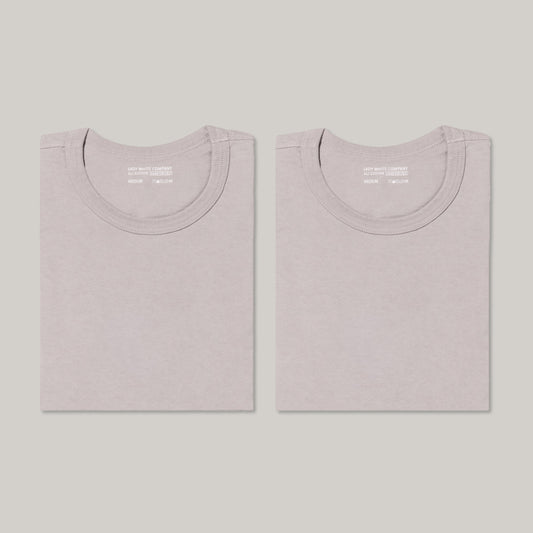 LADY WHITE CO. TEE 2 PACK - SCARLET GREY