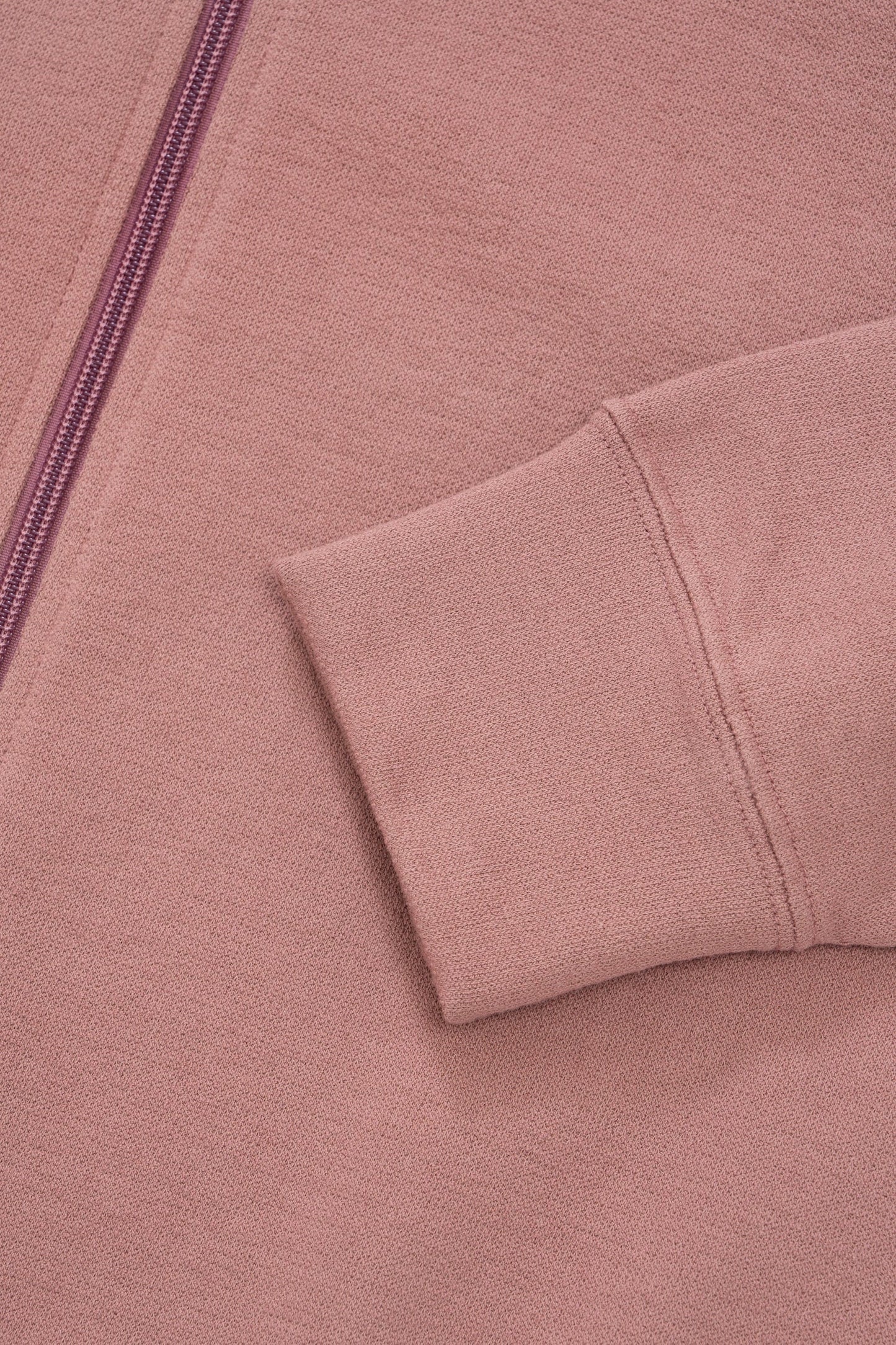 LADY WHITE CO. TEXTURED FULL ZIP - DEEP MAUVE