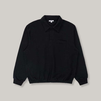 LADY WHITE CO. TEXTURED RICHMOND POLO - TIRE BLACK