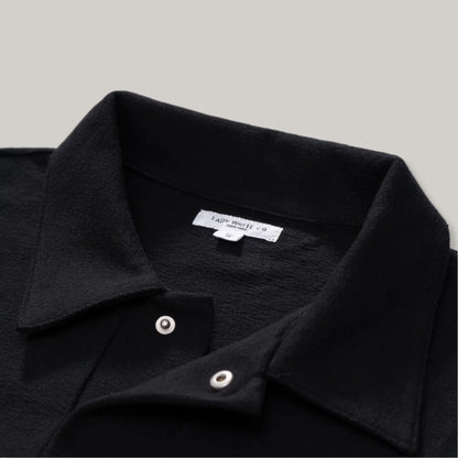 LADY WHITE CO. TEXTURED RICHMOND POLO - TIRE BLACK