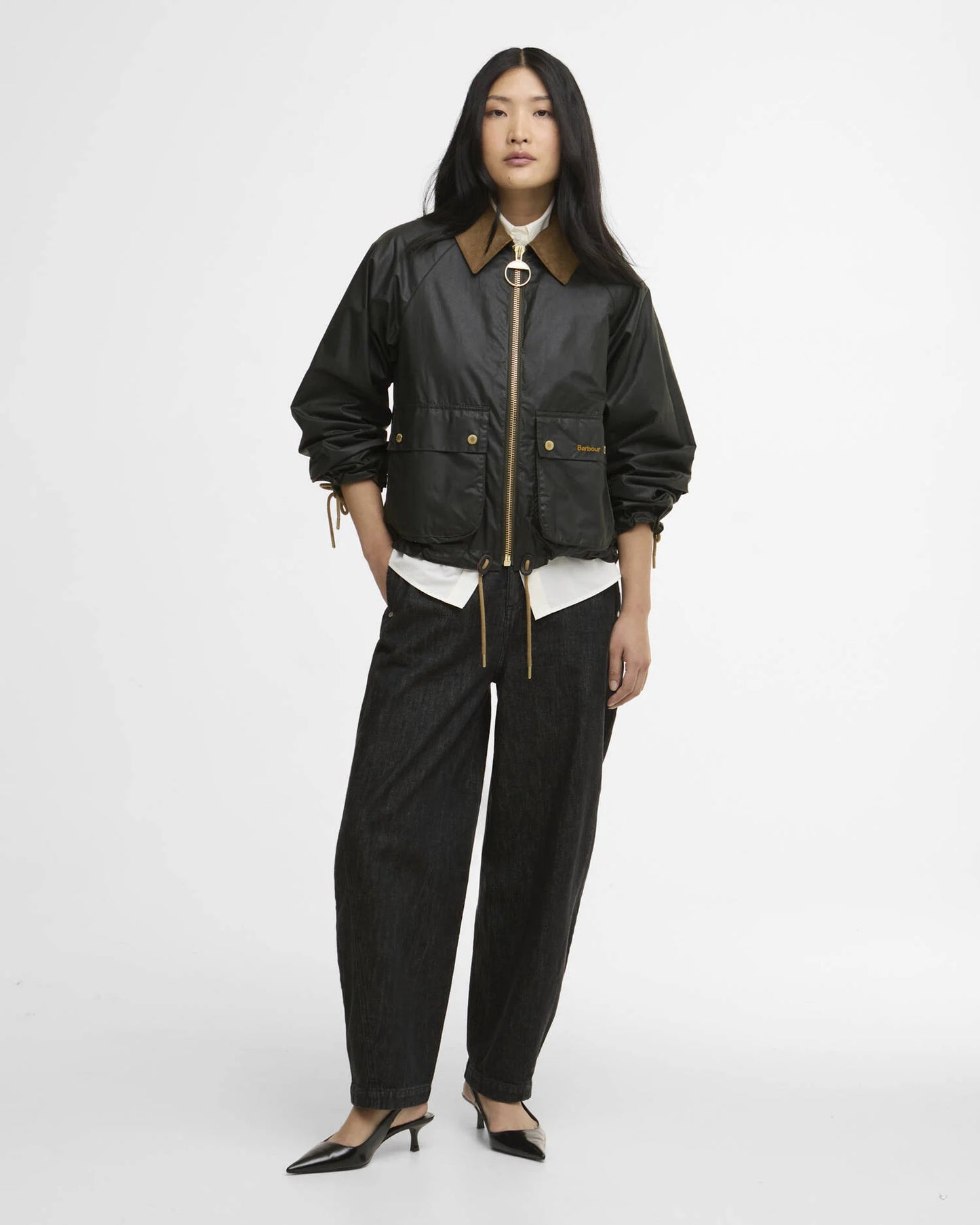 BARBOUR MARRON WAXED JACKET - FERN/ ANCIENT TARTAN