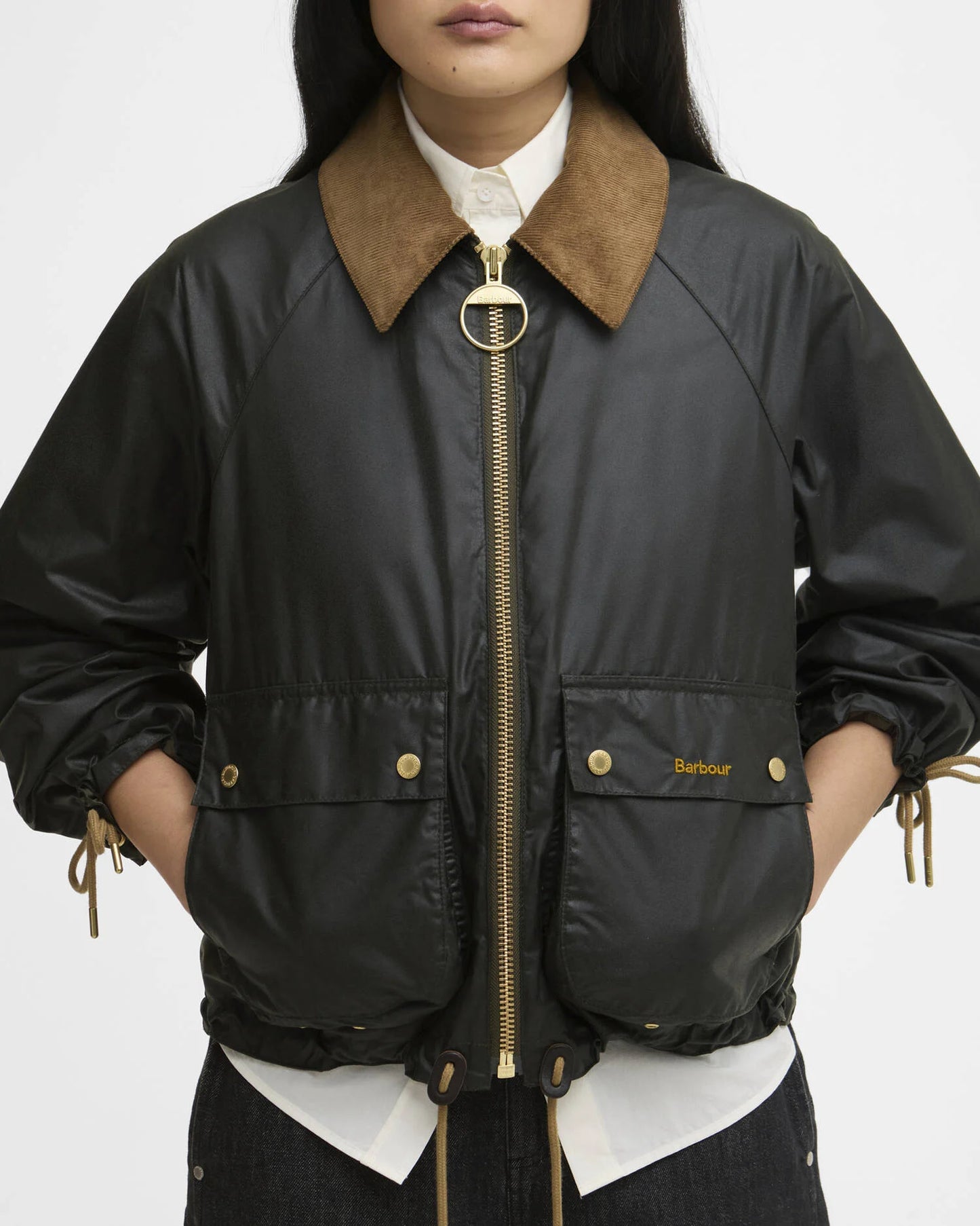 BARBOUR MARRON WAXED JACKET - FERN/ ANCIENT TARTAN