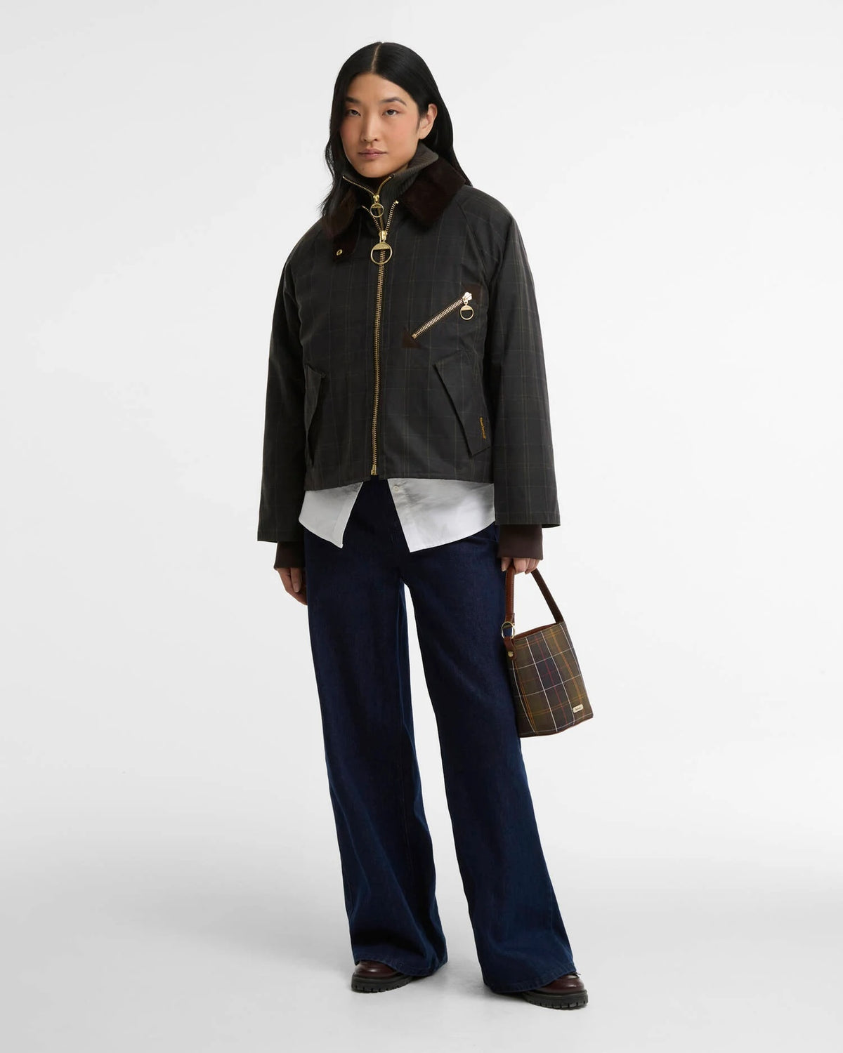 BARBOUR ARLENE WAX CHECK - CLASSIC/ SHADOW CLASSIC