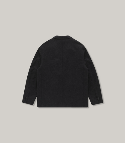 KNICKERBOCKER LANE VIRGIN WOOL SUIT JACKET - CHARCOAL