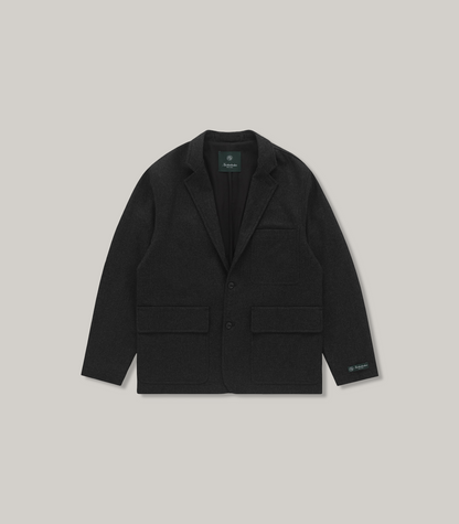 KNICKERBOCKER LANE VIRGIN WOOL SUIT JACKET - CHARCOAL