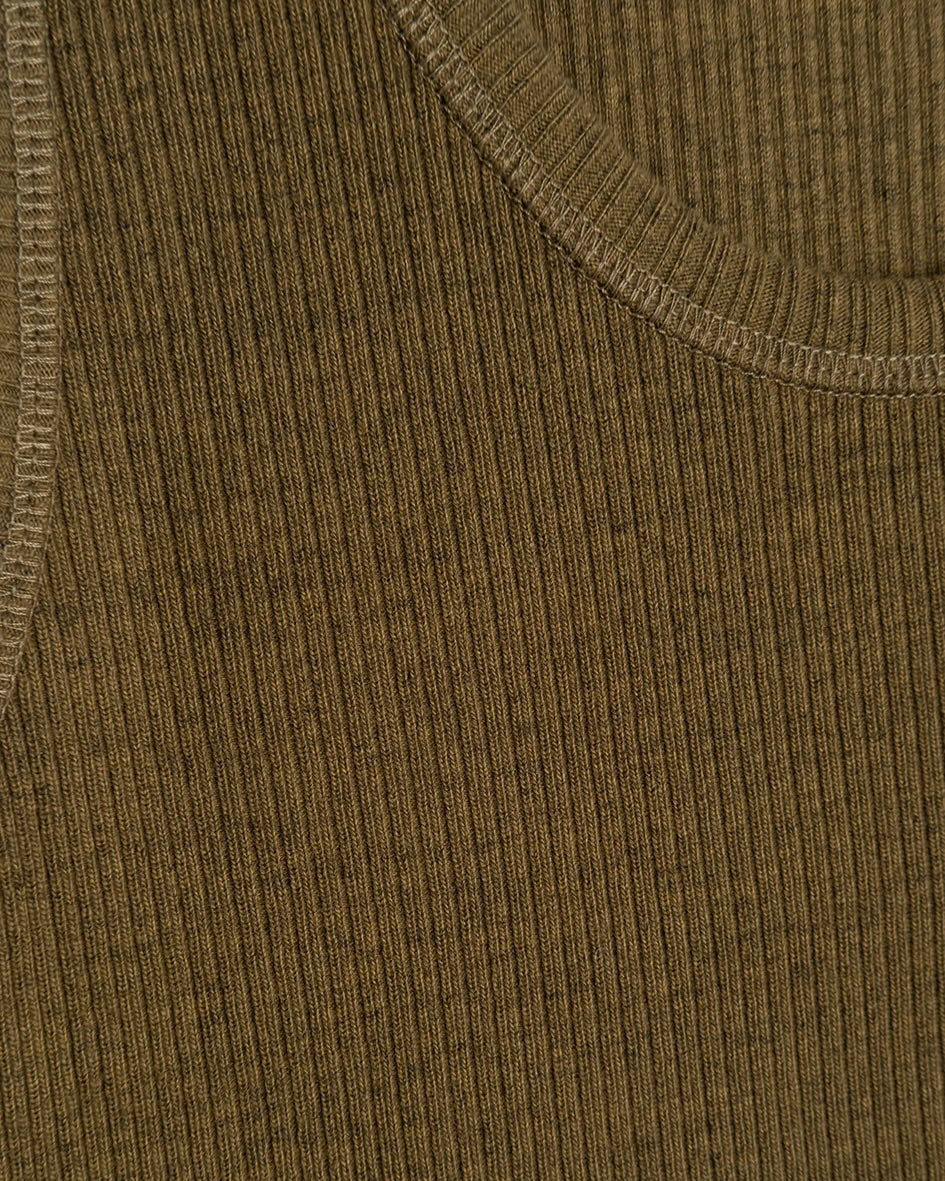 EAT DUST TANK TOP - MILITARY RIB - OLIVE
