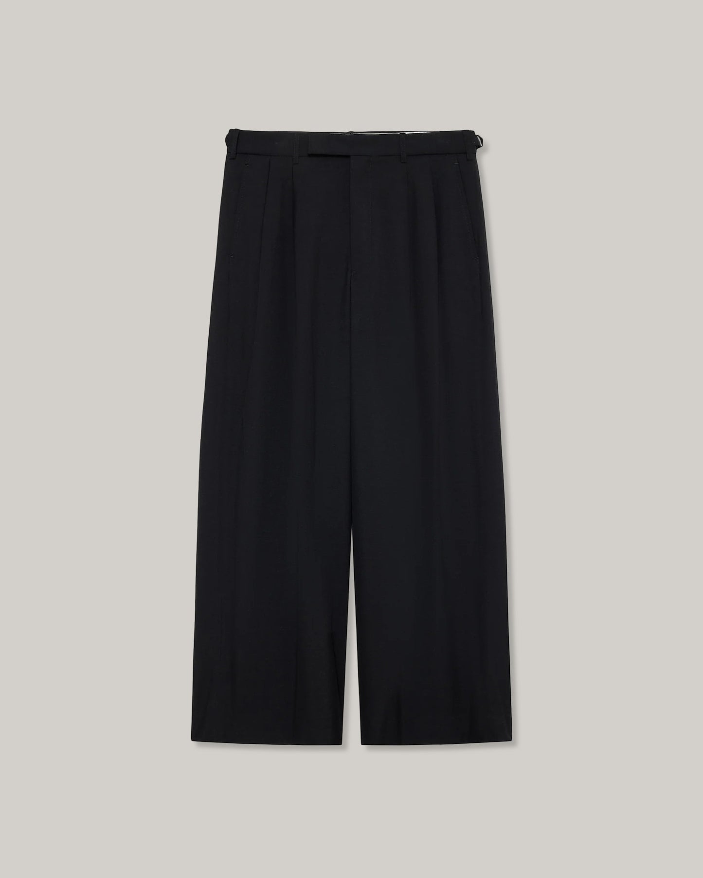 MARKA TWO TUCK BAGGY TROUSERS - CHAMBRAY BLACK