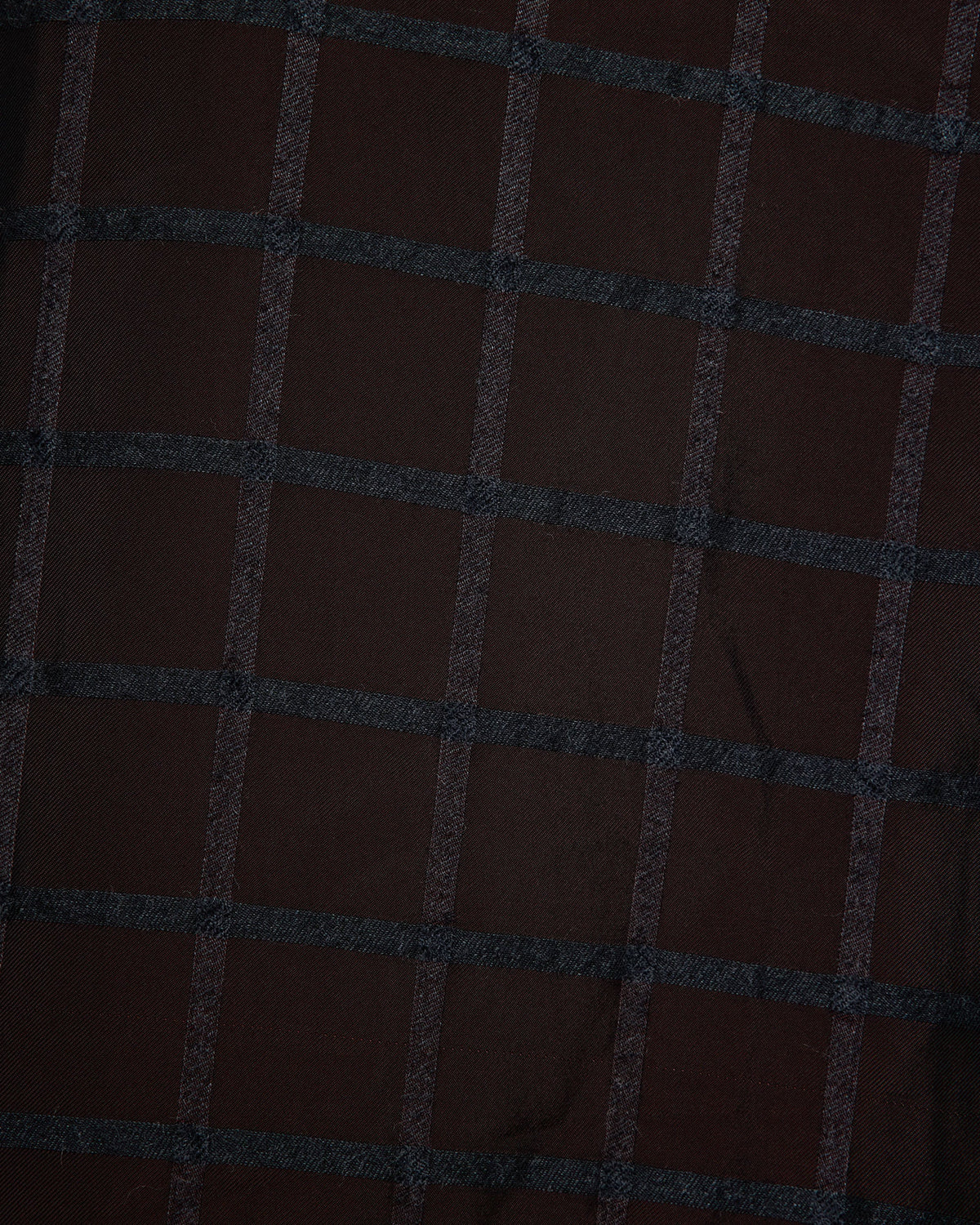 MARKA OPEN COLLAR SS SHIRT - BROWN CHECK