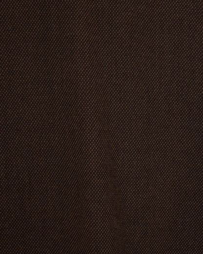 MARKA WOOL SERGE SINGLE PLEAT TROUSERS - BROWN BIRD'S EYE