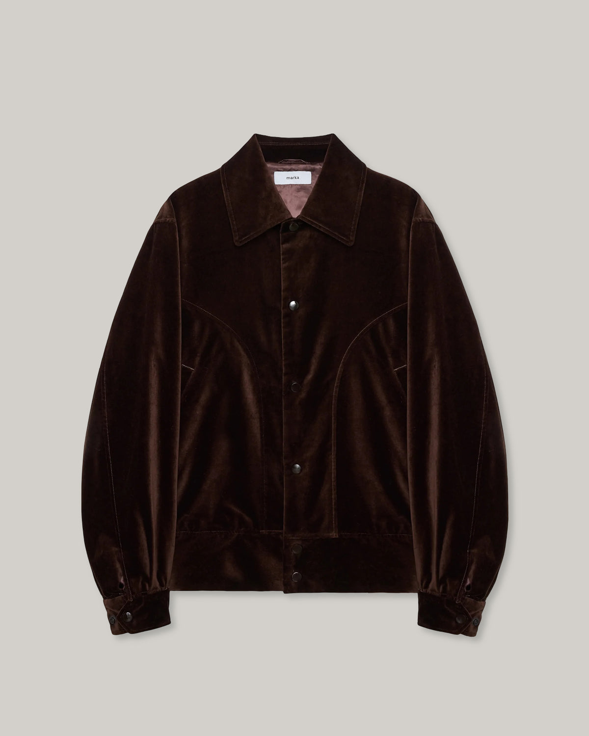 MARKA COTTON VELVET COWBOY JACKET - BROWN