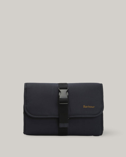 BARBOUR TRANSPORT HANGING WASH BAG - NAVY