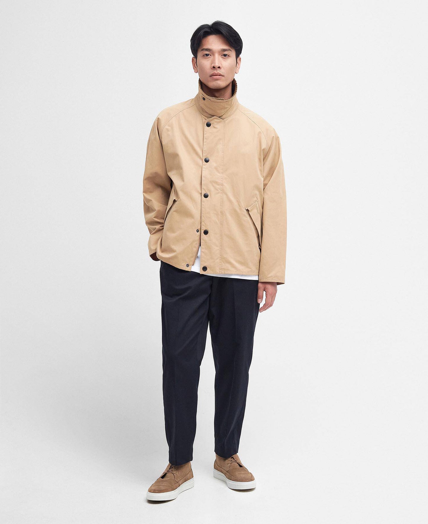 BARBOUR TRANSPORTER OVERSIZED CASUAL JACKET - STONE