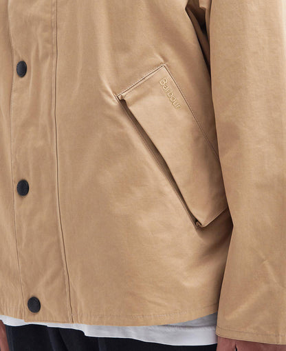 BARBOUR TRANSPORTER OVERSIZED CASUAL JACKET - STONE