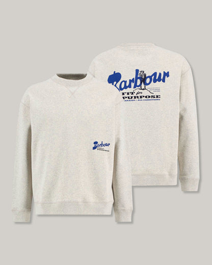 BARBOUR BLYTHE CREW NECK JUMPER - NEUTRAL MARL