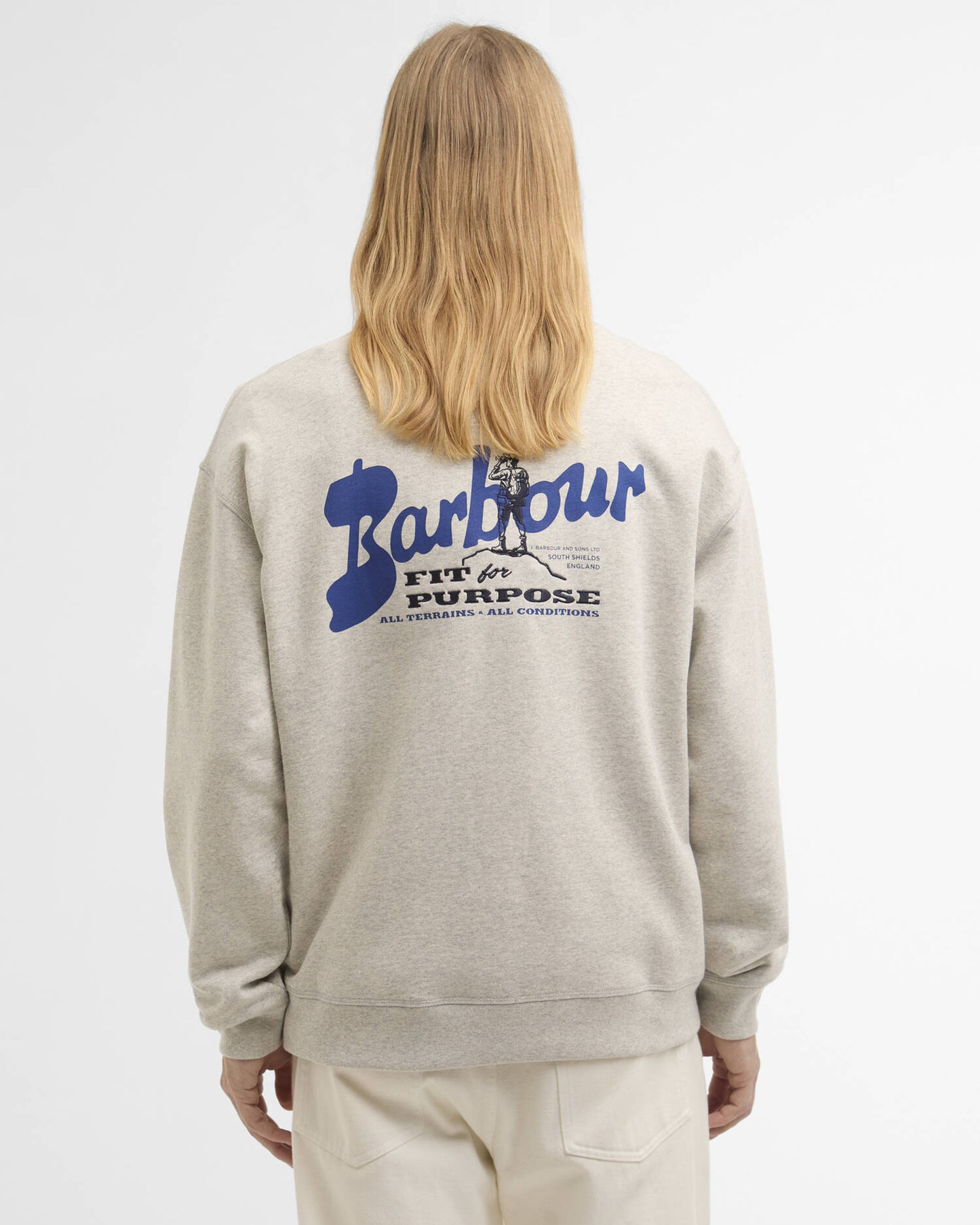 BARBOUR BLYTHE CREW NECK JUMPER - NEUTRAL MARL