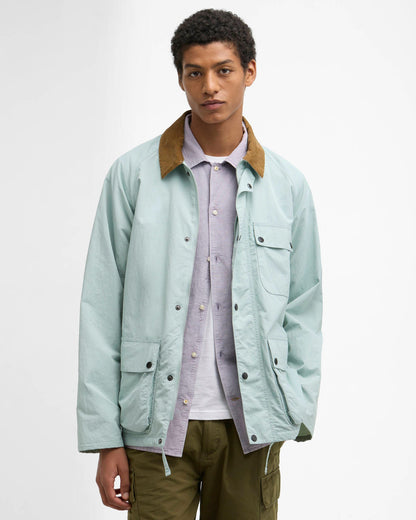 BARBOUR MODIFIED SOLWAY SHOWERPROOF JACKET - MINT BLUE