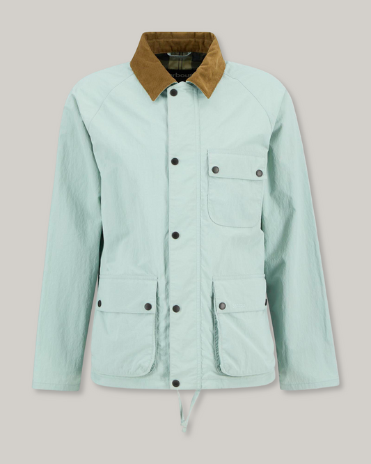 BARBOUR MODIFIED SOLWAY SHOWERPROOF JACKET - MINT BLUE