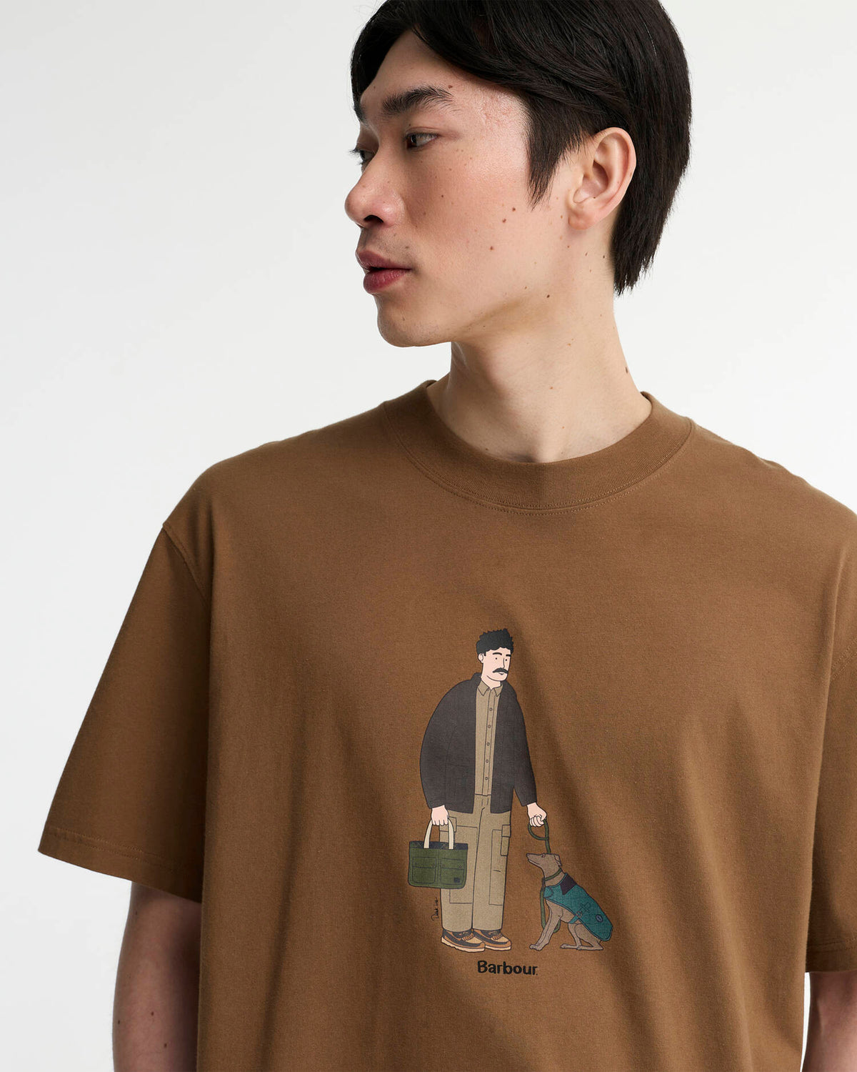 BARBOUR FORDYCE RELAXED GRAPHIC T-SHIRT - SEPIA