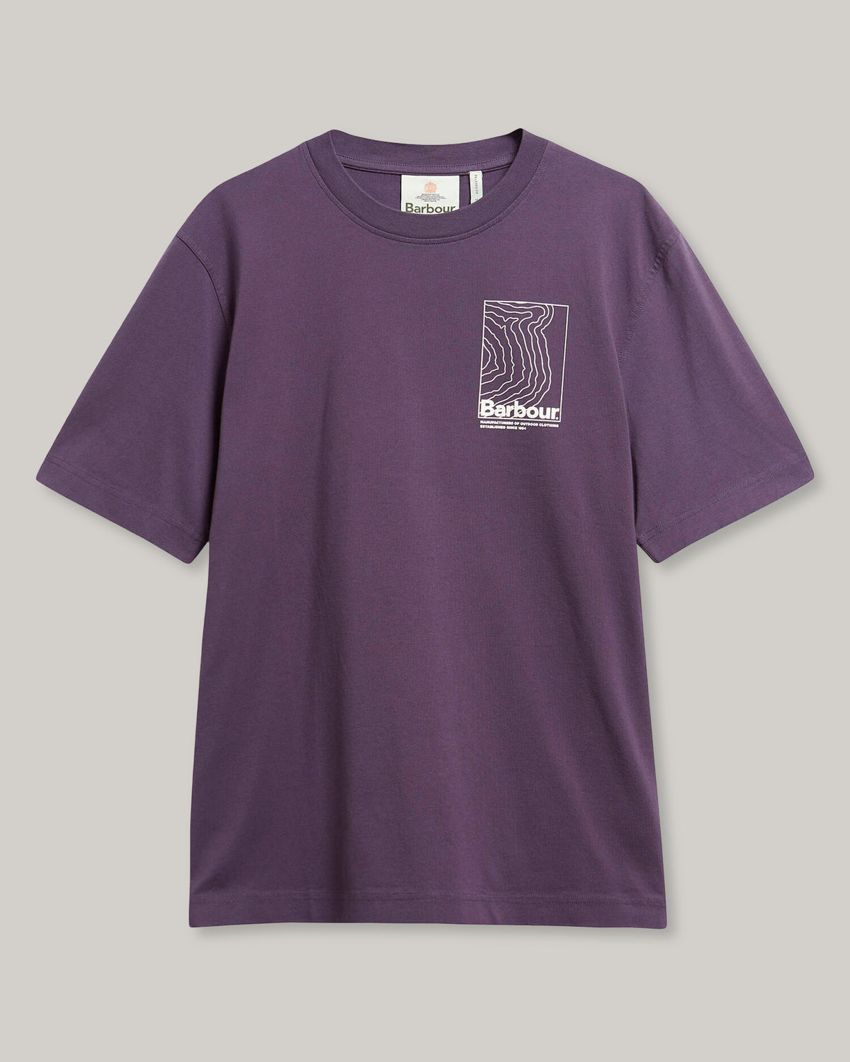 BARBOUR WOODBINE RELAXED GRAPHIC T-SHIRT - GRAPE