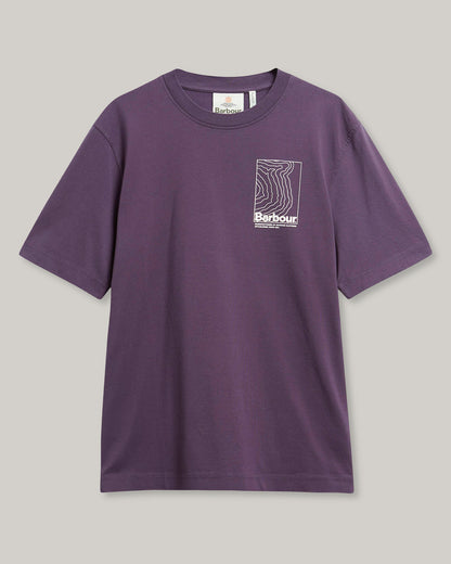 BARBOUR WOODBINE RELAXED GRAPHIC T-SHIRT - GRAPE