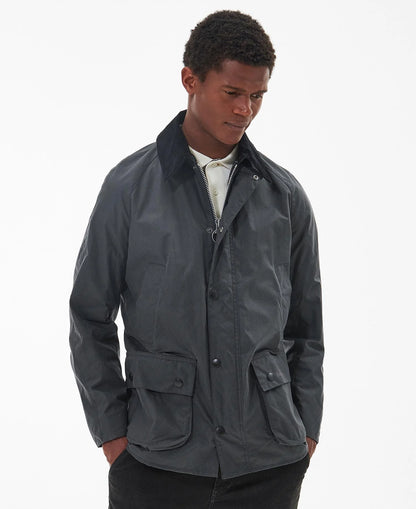 BARBOUR ASHBY WAXED JACKET - GREY