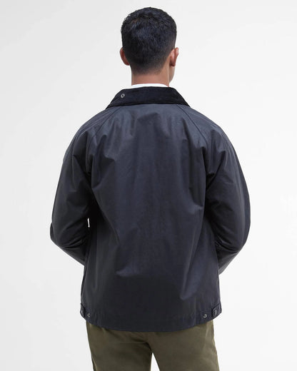 BARBOUR SHORT BEDALE WAXED JACKET -  CLASSIC NAVY