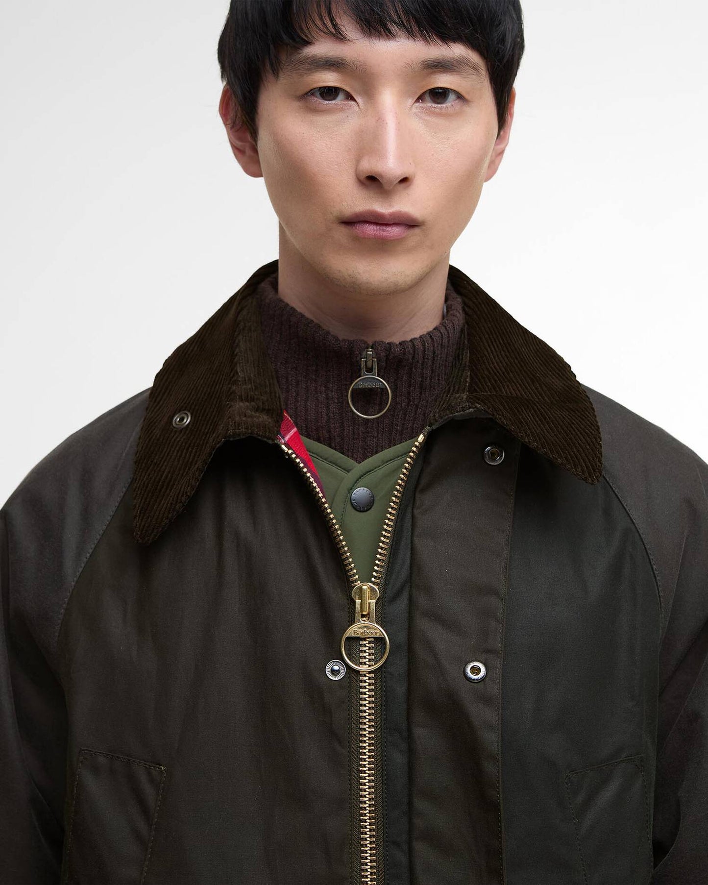 BARBOUR PATCHWORK BEDALE OS WAX JACKET - SAGE MULTI