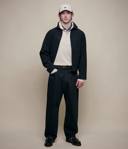 MERZ B. SCHWANEN CROPPED JKT08 WOOL UNISEX JACKET - DEEP BLACK