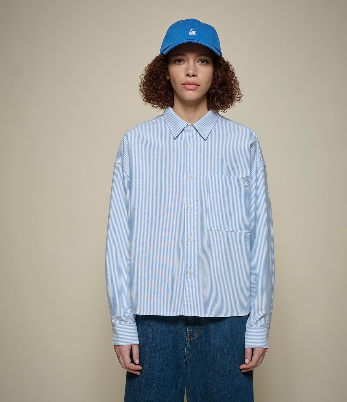 MERZ B. SCHWANEN SHIRT05OX -  STRIPES LIGHT BLUE