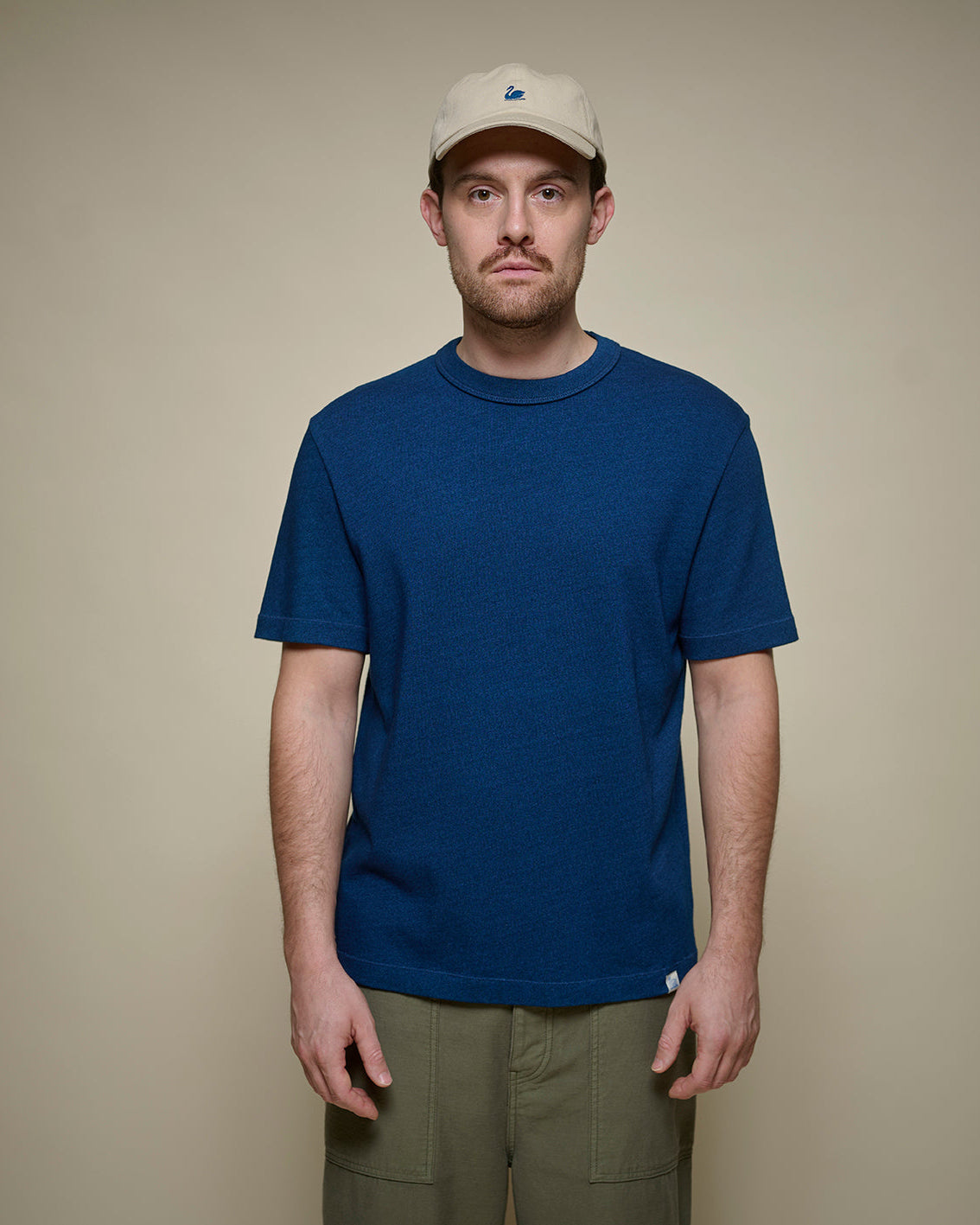 MERZ B. SCHWANEN MEN'S TEE03 T-SHIRT - INDIGO