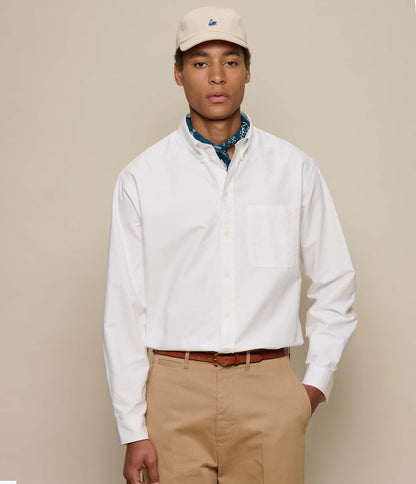 MERZ B. SCHWANEN SHIRT190X BUTTON DOWN OXFORD - WHITE