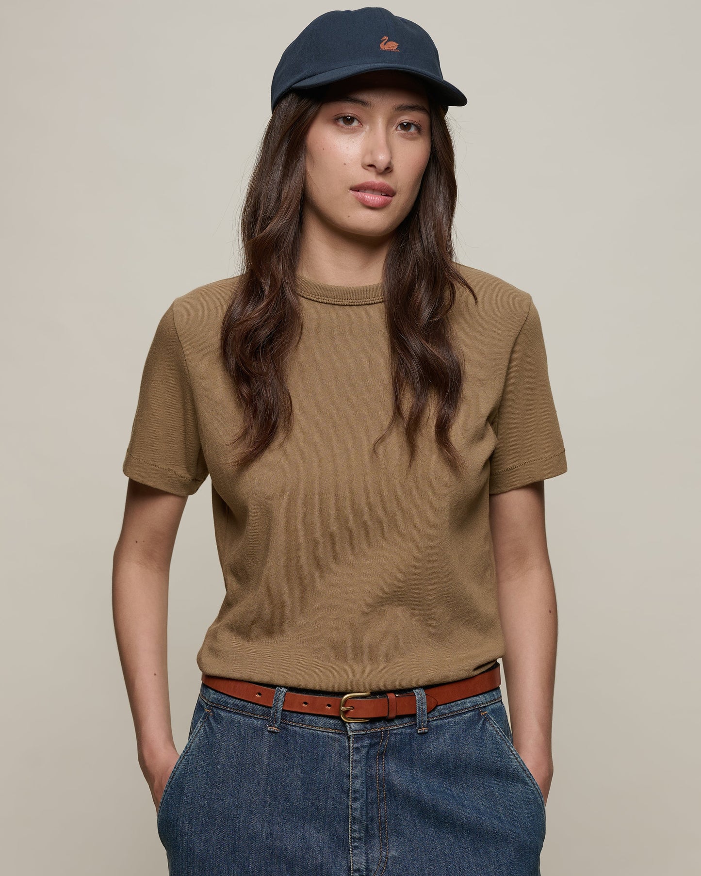 MERZ B. SCHWANEN WOMEN'S T-SHIRT - DUSTED KHAKI
