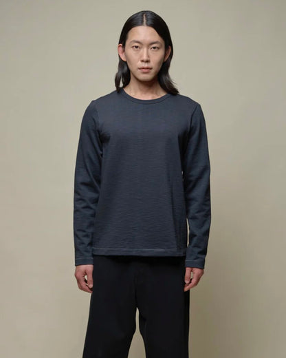 MERZ B. SCHWANEN 2S18 HEAVY L/S T-SHIRT - CHARCOAL