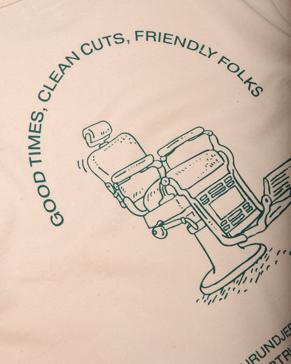 MERZ B SCHWANEN x PP BARBERS SOUVENIR TEE - NATURAL