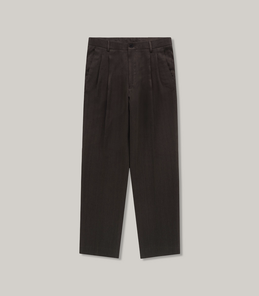 KNICKERBOCKER MILES COTTON & LINEN SUIT TROUSER