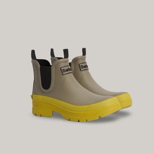 BARBOUR NIMBUS WELLINGTON BOOTS - DUSKY GREEN/ LIMEADE