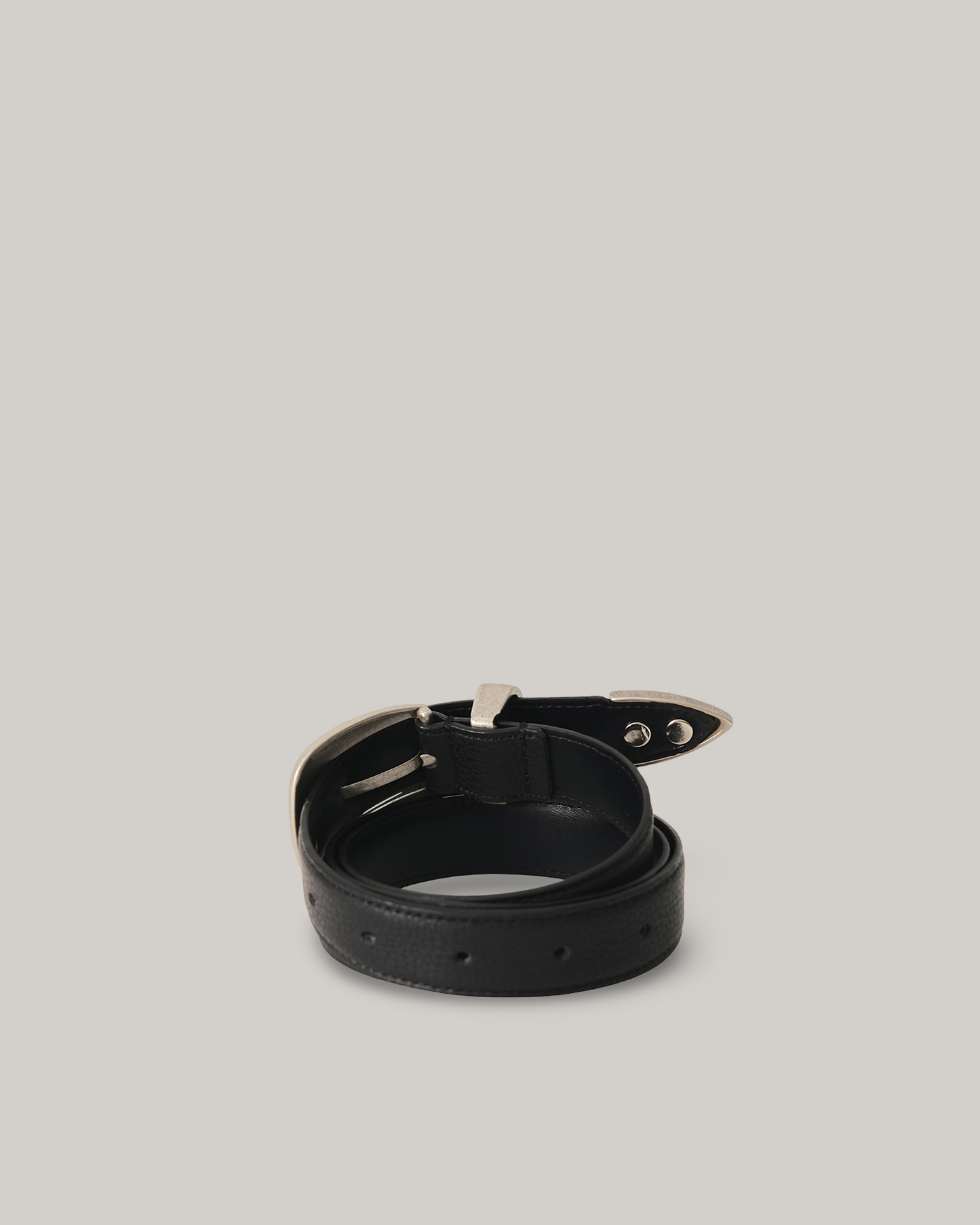 NOTHING WRITTEN WESTERN SILVER BELT - BLACK