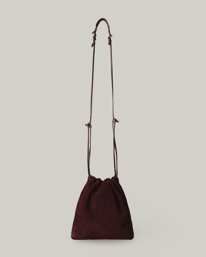 NOTHING WRITTEN FATU SHOULDER BAG - WINE SUEDE